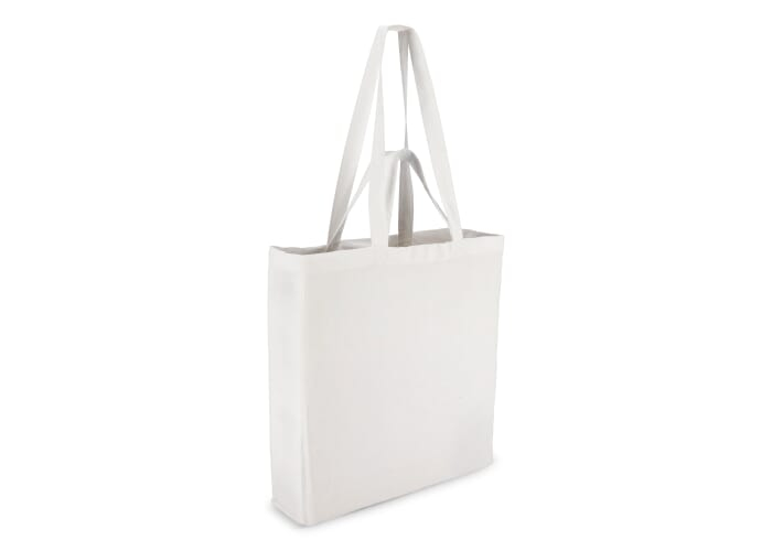 Sac promotionnel coton couleurs 140g à double port Blanc