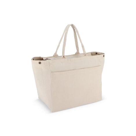 Sac shopping coton 320g à fermeture zippée publicitaire