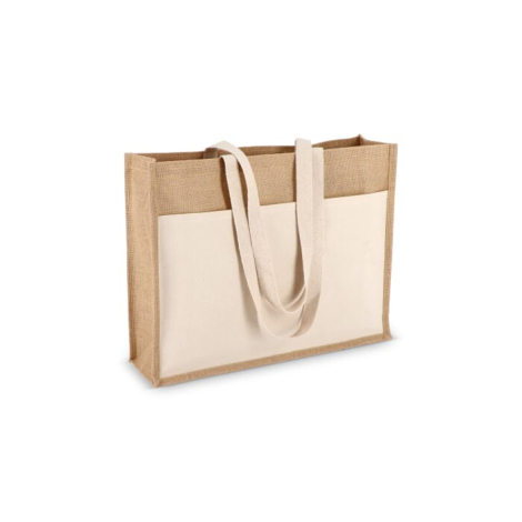 Sac à personnaliser jute et coton avec poche 320g
