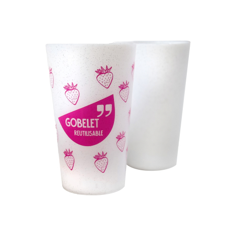 Gobelet 30 cl publicitaire réutilisable effet pailleté