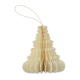 Sapin en papier beige avec ficelle dorée présenté de face, sans marquage