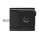 Chargeur secteur noir rectangulaire avec marquage latéral