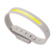 Vue arrière du bracelet avec bande lumineuse jaune intégrée