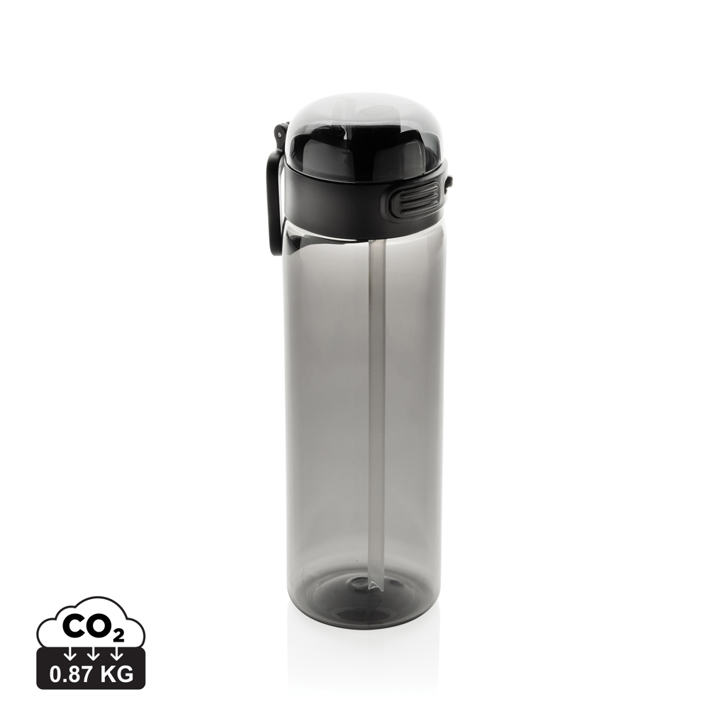 Bouteille sport 800ml rPET RCS personnalisée SipnLock Noir