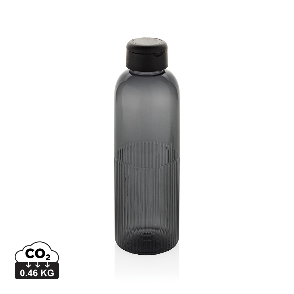 Bouteille 750ml rPET RCS étanche personnalisable Ripple Noir