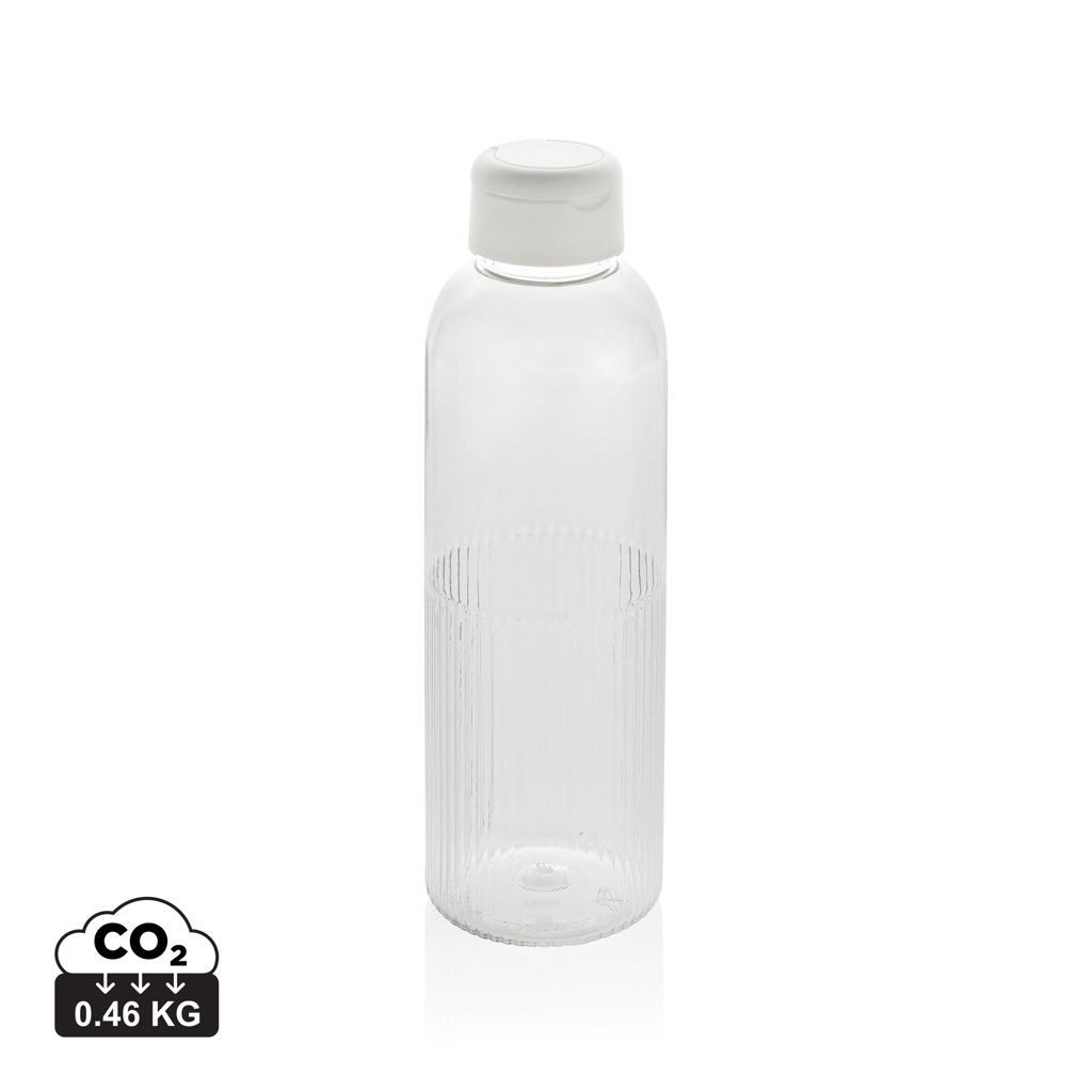 Bouteille 750ml rPET RCS étanche personnalisable Ripple Blanc