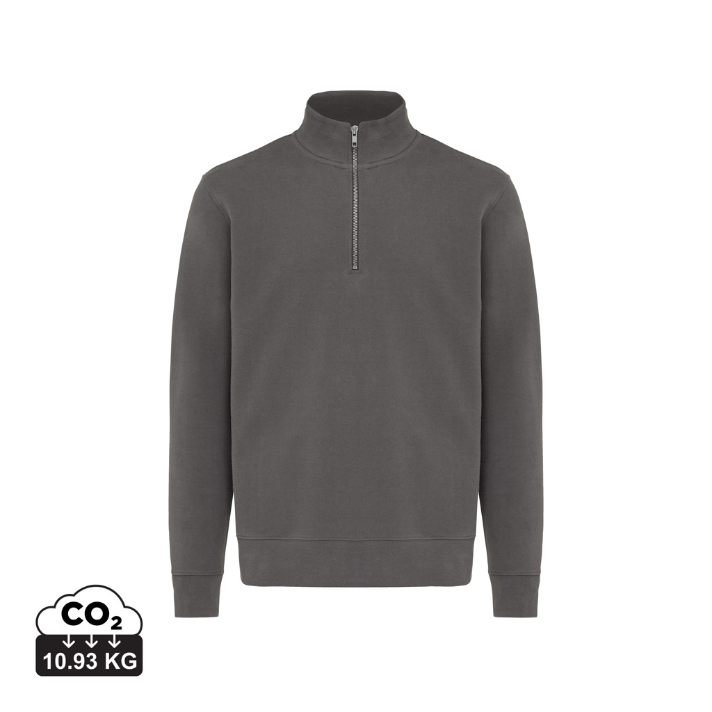 Sweater unisexe personnalisé coton recyclé 300g Elgon anthracite