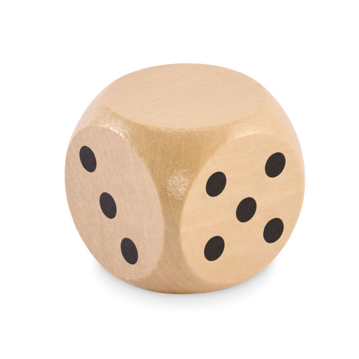 Dé à personnaliser en bois Schima 5 cm Dado Bois