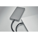 Cordon de charge noir reliant un smartphone et un ordinateur portable.