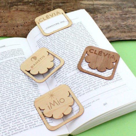 Accroche-page en bois personnalisable fabriqué en France