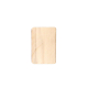 Magnet rectangulaire en bois clair, angles arrondis.