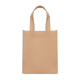 Sac cadeau beige en non-tissé, présenté de face avec anses droites cousues.