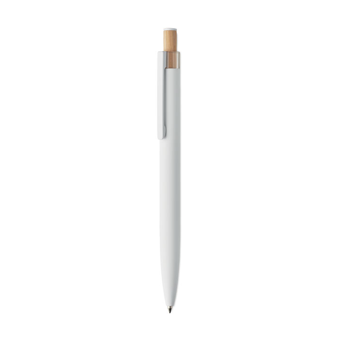 Stylo bille en alu recyclé personnalisable Bergamo++ Blanc
