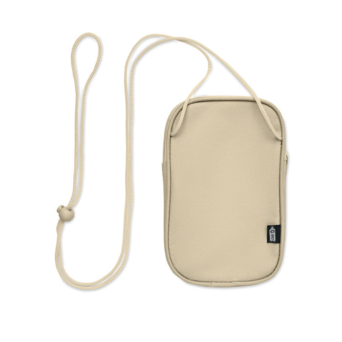 Pochette de voyage RPET à personnaliser Korovin Beige