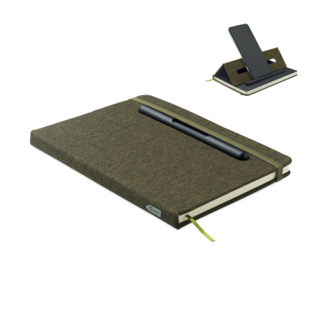 Cahier A5 à personnaliser avec support téléphone Rinbook