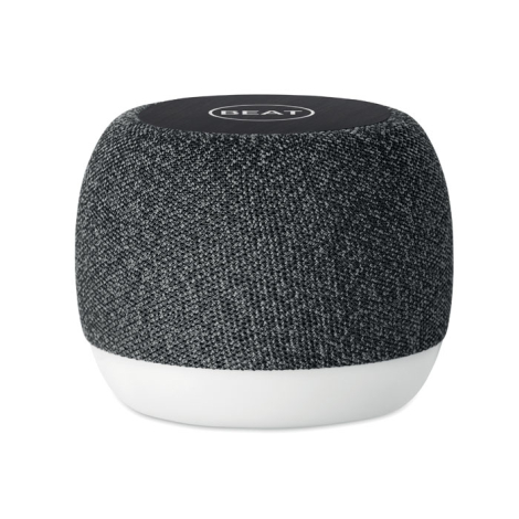 Enceinte sans fil 15W en tissu RPET publicitaire Listoo+