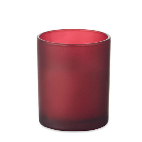 Bougie publicitaire en verre avec mèche bois Kivas Wood