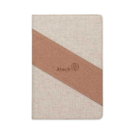 Carnet personnalisable A5 avec chargeur 15W Cortona