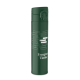 Bouteille isotherme 300 ml en inox recyclé vert foncé, forme cylindrique avec bouchon à clapet intégré ; marquage visible sur la