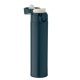 Bouteille isotherme 300 ml en inox recyclé noire, présentée de profil avec bouchon relevé laissant apparaître l’embout de boisso