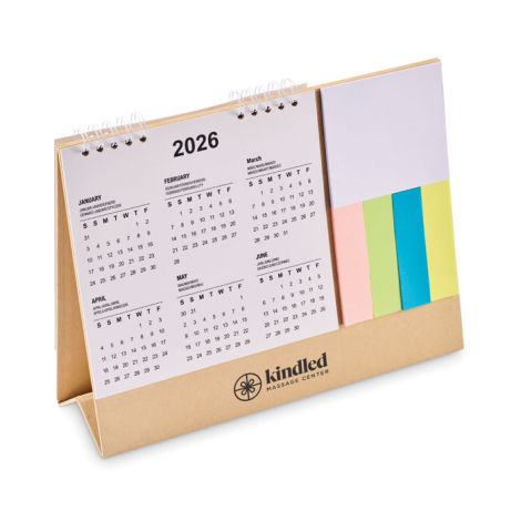 Calendrier bureau carton recyclé avec mémo à personnaliser Calendoo