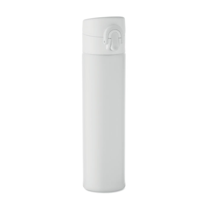 Bouteille inox recyclé 300 ml isotherme à personnaliser Bots Blanc