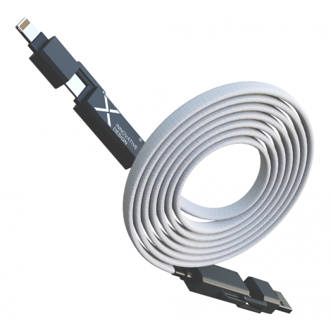 Câble plat magnétique 60W en rPET personnalisable