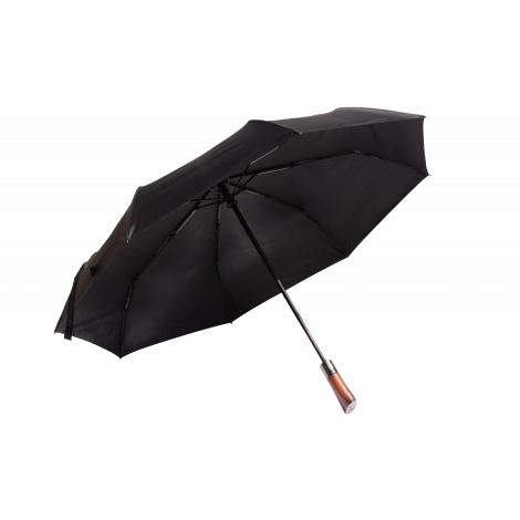 Parapluie pliable en rPET 210T et bois personnalisable
