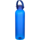 Bouteille d’eau translucide bleue 630 ml avec bouchon assorti et anse intégrée.