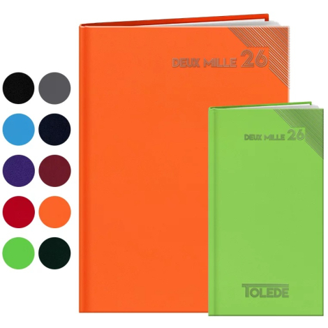 Agendas personnalisables 2 formats rigides Tolede