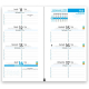 Double page intérieure d’un agenda grand format présentant la semaine de mai 2026 avec zones horaires et mentions de fêtes.