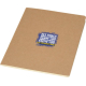 Carnet A5 en kraft souple avec coins arrondis, présenté de face avec marquage centré sur la couverture.