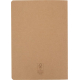 Carnet A5 en kraft souple avec coins arrondis, présenté de dos.