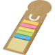 Règle marque-page avec découpe trombone et blocs de notes autocollantes colorées présentée de face.
