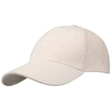 Casquette promotionnelle velours côtelé recyclé 6 pans Hutton