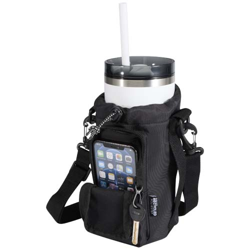 Sac porte-bouteille recyclé 2 L publicitaire Aware™ Trip Noir