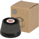 Enceinte 3 W en ABS et feutrine rPET recyclés, base noire et revêtement gris chiné, marquage visible sur la partie supérieure.
