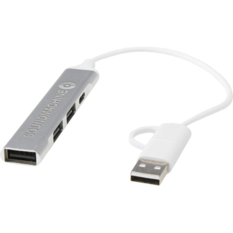 Hub promotionnel en alu recyclé avec 4 ports USB Alkaid