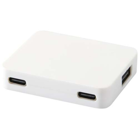 Hub personnalisé 4 ports USB en ABS recyclé Gaia