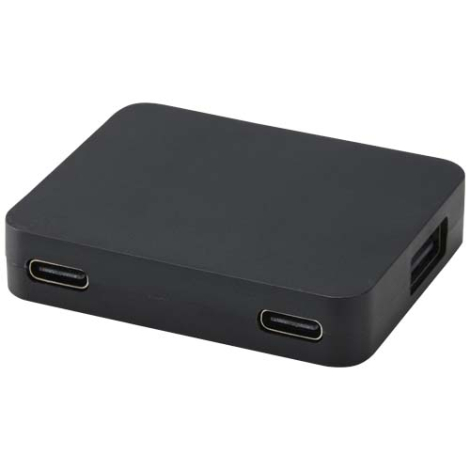 Hub personnalisé 4 ports USB en ABS recyclé Gaia