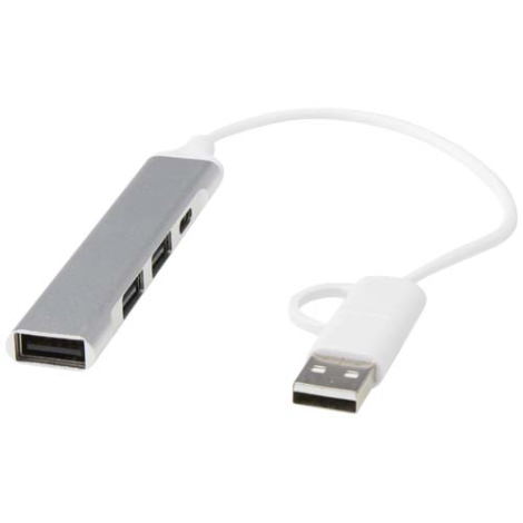Hub promotionnel en alu recyclé avec 4 ports USB Alkaid