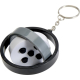 Porte-clés gyroscope en plastique avec élément intérieur mobile gris, photographié en léger angle, aucune personnalisation appar Porte-clés gyroscope en plastique avec élément intérieur mobile gris, photographié en léger angle, aucune personnalisation appar