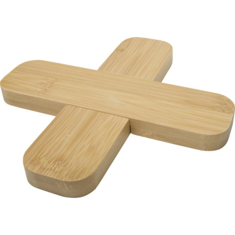 Grand dessous de plat bambou naturel personnalisé Croc