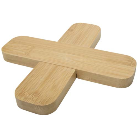 Grand dessous de plat bambou naturel personnalisé Croc
