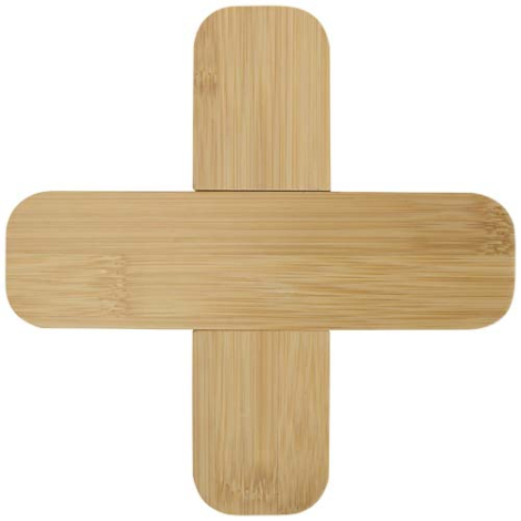 Grand dessous de plat bambou naturel personnalisé Croc
