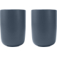 Deux tasses en céramique gris bleuté, vues de face côte à côte ; sans marquage visible.