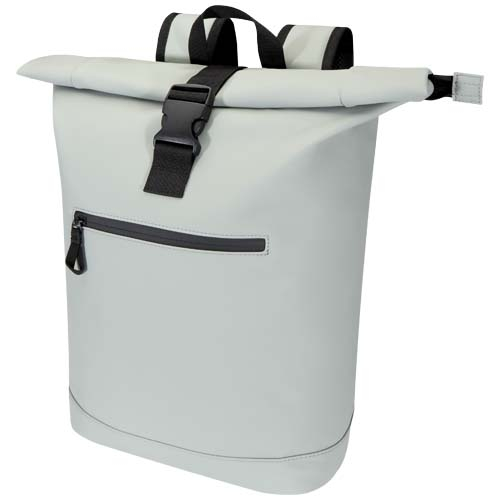 Sac à dos 15" à personnaliser Roll Top recyclé Resi Plus Gris