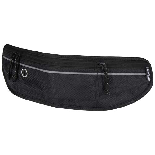 Ceinture de course personnalisée en polyester recyclé Nomad Noir