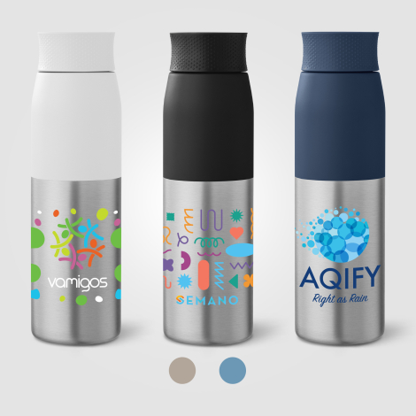 Bouteille isotherme en acier recyclé 650 ml personnalisable Borealis Bouteille isotherme en acier recyclé 650 ml personnalisable Borealis