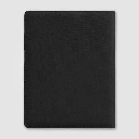 Porte document noir sans marquage personnalisable vu de do